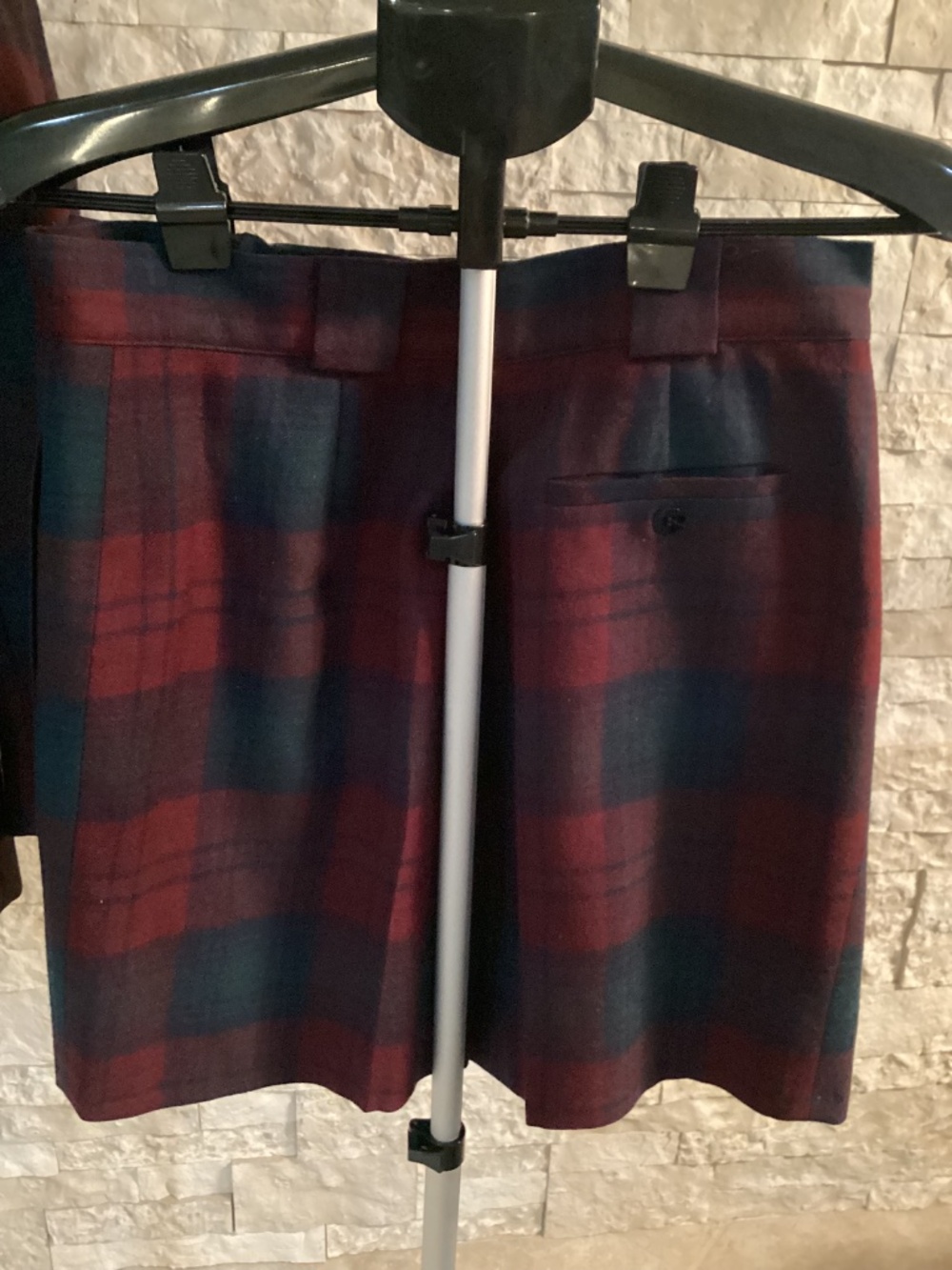VTG Giorgio Sant'Angelo Plaid Blazer & Pleated Shorts Set - Size 8 - Picture 4 of 12